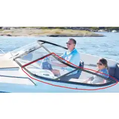 <p>Original vindskjerm til Uttern D57 og T57 med svart ramme.</p>
