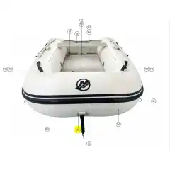 Baug h&aring;ndtak i rustfritt st&aring;l (hvit PVC)