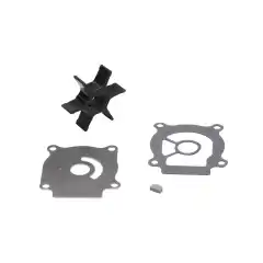 Inneholder sliteplate, impeller, kile, pakning til vannpumpe.