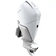 Elektrisk start, ekstra ekstra lang stamme, elektrisk trim/tilt og elektronisk kontrollboks. Advanced Mid Section, Heavy Duty girkasse. Kontraroterende girhuus. Cold Fusion hvit. Elektrisk styring.