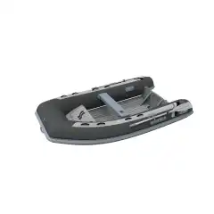 <p>Lett RIB med dobbeltbunn aluskrog og tofte. M&oslash;rk gr&aring; tube, gr&aring;tt skrog.</p>
