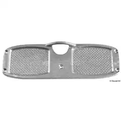 Laget av eloksert aluminium.