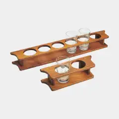 Glassholder/hylle for glass i teak. Flott for oppbevaring av glass i b&aring;ten.