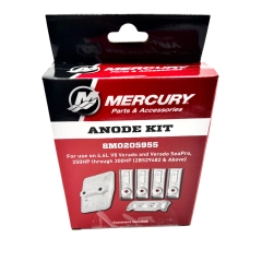Komplett originalt anodesett til Mercury 250/300 Verado V8 modeller.