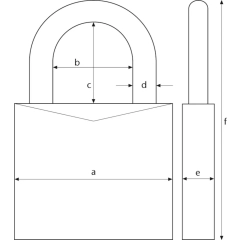 Abus Kodelås Sølv 40 mm