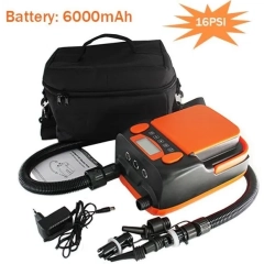 Oppladbar Luftpumpe RIB og SUP 6000mAh lithium 0-16psi