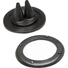 <p>Svart kabelgjennomf&oslash;ring med dobbel &aring;pning. </p>
