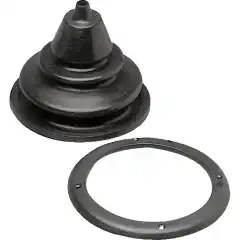 Sort kabelgjennomf&oslash;ring av gummi.