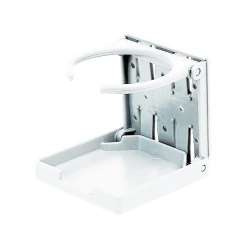 Sammenleggbar glass/flaske/koppholder i plast for sidemontering.