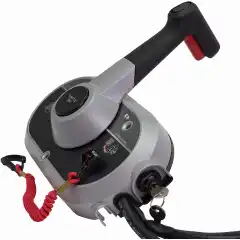 Kontrollboks med manuell start og manuell tilt. Montering kun styrbord side. 15 fots motorkabel.