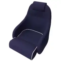 Stol med kombinert st&aring;/sitte funksjon. Marinebl&aring; farge.