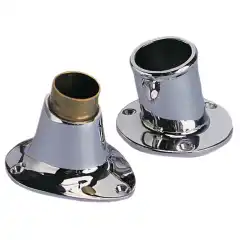 Holder til flaggstang i krom.