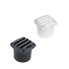 Ventilasjonsrist i plast med slangestuss for 75 mm