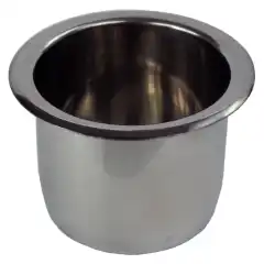 Flaskeholder for nedfelling i rustfritt st&aring;l.