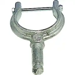 &Aring;regaffel i aluminium med bolt og l&aring;s til &aring;regaffelfeste.