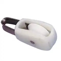 Enkel blokk i rustfritt st&aring;l og nylon. Meget god kvalitet.