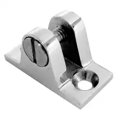 Festeplate for kalesjebeslag i rustfritt st&aring;l til kalesjer&oslash;r 25 mm.