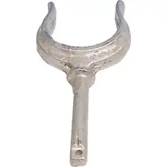 <p>&Aring;regaffel i galvanisert st&aring;l. 90 mm &aring;pning og mulighet for l&aring;sering i bunn.</p>
