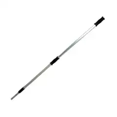 Teleskopisk b&oslash;rsteskaft med l&aring;sefeste p&aring; enten.