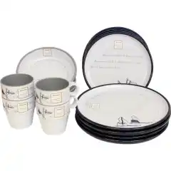 <p>Welcome servisepakke for 4 personer fra Marine Business. Utformet i maritimt design.</p>
