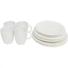 <p>Servis "Bianco" i melamin pakket i gaveboks. Sk&aring;lene og asjettene er sklisikret og passer utmerket p&aring; b&aring;t, i bobil og lignende.</p>
