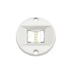 Hvit akterlanterne med LED for innfelling. Hvitt lys.