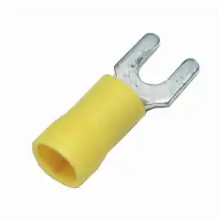 Gaffelkabelsko isolert gul 4 - 6 mm&sup2; &Oslash; 6mm 10 stk