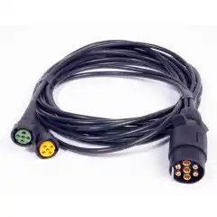 <p>2 x 3.5 meters kabler til 7-pols kontakt for Brenderup hengere.</p>
