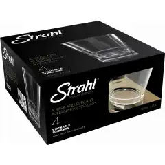 Lekre gaveesker med uknuselige glass i polycarbonat fra Strahl.