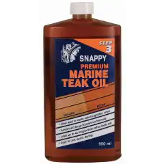 Snappy Premium Teak Oil er en eksklusiv teakolje basert p&aring; kinesisk treolje, og er et supplement til Snappy Sealer, om man &oslash;nsker en dypere, penere og mer naturlig farge p&aring; dekket. 